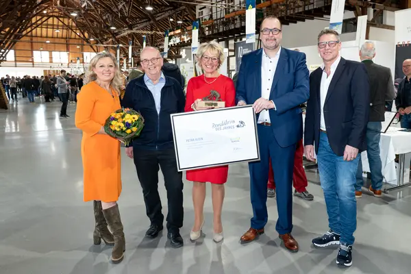 Natalie Lumpp, Karl Schnaithmann, Petra Klein, OB Michael Scharmann und Bernd Mayländer (v.l.n.r.)